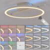 Narok LED plafondlamp met afstandsbediening, rond ringdesign voor woonruimte