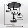 Chehalis retro 4-lichts plafondlamp met bolvormige kappen, G9, ø 38 cm