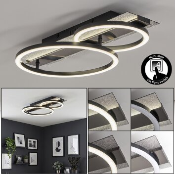 Kordex LED plafondlamp met dubbele ring, moderne plafondverlichting voor woonkamer
