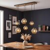 Koyoto 6-lichts hanglamp eettafel met bolvormige kappen, retro boho