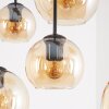 Koyoto 6-lichts hanglamp eettafel met bolvormige kappen, retro boho