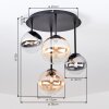 Chehalis 4-lichts plafondlamp met bolvormige kappen, rond Ø 38 cm, G9