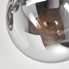 Moderne Cluster-plafondlamp Chehalis met vier rookglazen bollen, ø 15 cm