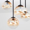Kogellampje Chehalis, cluster met amberkleurige en heldere glazen bollen ø 12/15 cm