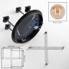 Chehalis plafondlamp met bolschermen, 4-lichts ronde plafondverlichting Ø 41 cm
