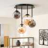 Chehalis 4-lichts plafondlamp met bolvormige kappen, G9, Ø 38 cm, retro