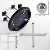 Moderne Cluster-plafondlamp Chehalis met 4 rookglazen bollen ø 12 cm