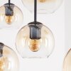 Koyoto 6-lichts E27 hanglamp met bolkappen, langwerpig voor eettafel