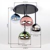 Chehalis 4-lichts plafondlamp met bollen voor woonkamer, rond ø 38 cm, vintage