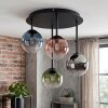 Plafondlamp Chehalis met 4 bonte glazen bollen in clusteropstelling, ø 12 cm, G9-fitting
