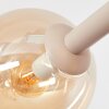 Zandkleurige cluster-plafondlamp Gastor met 10 amberkleurige glazen bollen ø 15 cm