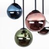 Chehalis retro plafondlamp met 4 bolvormige kappen, rond design voor woonkamer