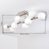 Moderne 10-lichts Cluster-plafondlamp Gastor met witte glazen bollen, zandkleurig
