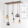 Hanglamp Koyoto, verstelbaar bij montage, cluster met 6 glazen bollen