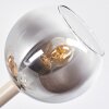 Cluster-plafondlamp Koyoto met 10 glazen bollen in amber, helder en rookkleurig, ø 15 cm
