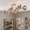 10-lichts moderne Cluster-plafondlamp Koyoto met rookkleurige glazen bollen