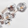 10-lichts moderne Cluster-plafondlamp Koyoto met rookkleurige glazen bollen