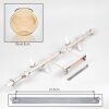 Moderne cluster-plafondlamp Koyoto met 10 amberkleurige glazen bollen