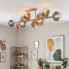 Koyoto 10-lichts plafondlamp met bolkappen voor woonkamer en eetkamer, retro