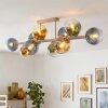10-voudige moderne cluster-plafondlamp Koyoto met bonte glazen bollen ø 15 cm