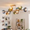 10-voudige moderne cluster-plafondlamp Koyoto met bonte glazen bollen ø 15 cm