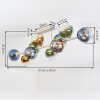 10-voudige moderne cluster-plafondlamp Koyoto met bonte glazen bollen ø 15 cm
