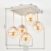 Gastor plafondlamp met 5 bolkappen, retro verlichting voor woonkamer