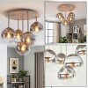 Gastor ronde plafondlamp met bolvormige kappen, 5-lichts, E14, Ø 45 cm