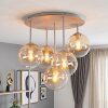 Gastor ronde retro vintage 5-lichts plafondlamp met bolkappen, E14, ø 45 cm