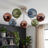 Koyoto plafondlamp met bollen, 7-lichts retro plafondverlichting Ø 82 cm