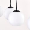 Houten-balk-hanglamp Koyoto, wikkelbare kabels, 4 lichtpunten voor de eettafel