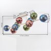 Kogellampje Koyoto, cluster met 10 blauwe, groene en koperkleurige glazen bollen ø 15 cm