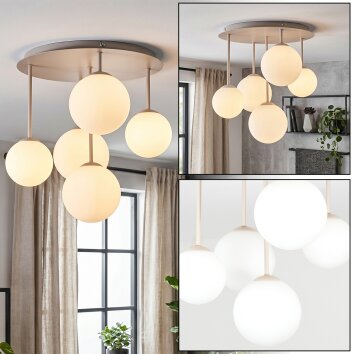 Chehalis ronde plafondlamp bol ø 45 cm, 5-lichts voor woonkamer en eetkamer