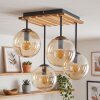 Gastor plafondlamp met bolkappen, 4-lichts ronde retro woonkamerlamp
