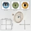 Moderne Kogellamp Koyoto met 5 bonte glazen bollen in blauw, goud en groen, Ø 15 cm