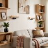 Inzino LED wandlamp als houten LED-balk, 2-delige set voor woonkamer