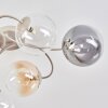 Kogellampje Chehalis in clusteropstelling met 6 bollen in amber, helder en rookglas ø 15 cm