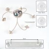 Moderne cluster-plafondlamp Chehalis met zes heldere glazen bollen, ø 12/15 cm