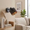 Alsen verstelbare wandlamp met lampenkap met sleuven, E14-fitting en schakelaar