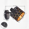 Alsen verstelbare wandlamp met lampenkap met sleuven, E14-fitting en schakelaar