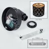 Wandlamp Alsen, set van 2, metalen kap met geometrische uitsparingen, draaibare kop