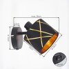 Wandlamp Opatija, set van 2 met goudkleurige uitsparingen, verstelbare kap