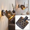 Alsen verstelbare wandlamp met zwart-gouden lampenkap, E14 leeslamp voor bank