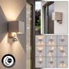 LED buitenwandlamp Tamarin voor entree met hoekige vorm, bewegingssensor, 3000 Kelvin, IP54