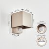 LED buitenwandlamp Tamarin voor entree met hoekige vorm, bewegingssensor, 3000 Kelvin, IP54