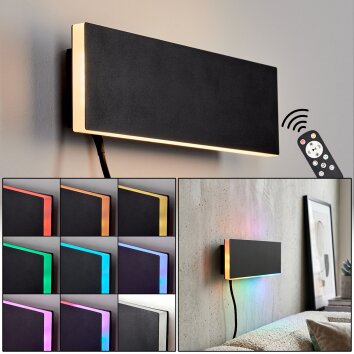 Axion platte rechthoekige LED wandlamp met afstandsbediening, indirect licht