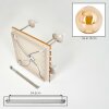 Boho kogellampje Gastor met 5 amberkleurige glazen kappen ø 15 cm op lamellenplaat