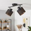 Tallaboa plafondlamp 2-lichts met draaibare spots en retro rasterkappen