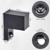 Kingstown buitenwandlamp met bewegingssensor, hoekige GU10 lamp voor buiten