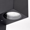 Wandlamp voor buiten Kingstown met hoekige behuizing en bewegingssensor, 2er-set, IP44
